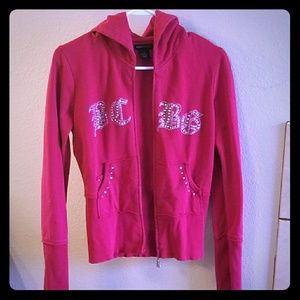 BCBG MaxAzria track suit jacket, red.